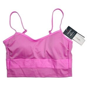 Salt + Cove Not What It Seams Bikini Top Peony Pink XS New